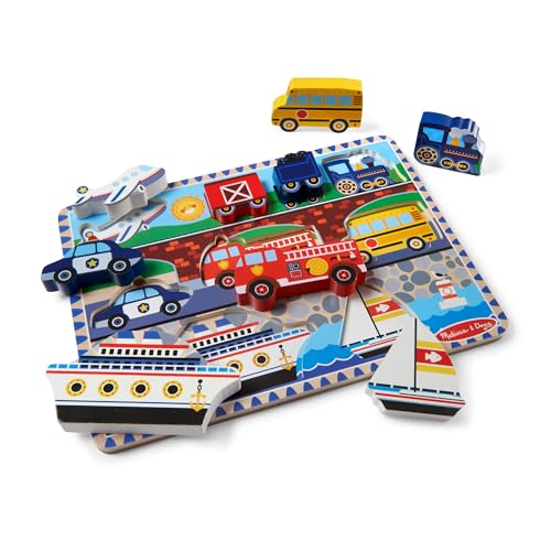 Melissa & Doug Fahrzeuge Spiel-Puzzle - 9-teiliges Holzpuzzle mit dicken Puzzleteilen als eigenständige Fahrzeuge, zum Puzzlen und fantasievollem Spielen, für Kinder ab 2 Jahren - FSC zertifizierte Melissa & Doug Fahrzeuge Spiel-Puzzle - 9-teiliges Holzpuzzle mit dicken Puzzleteilen als eigenständige Fahrzeuge, zum Puzzlen und fantasievollem Spielen, für Kinder ab 2 Jahren - FSC zertifizierte von Melissa & Doug