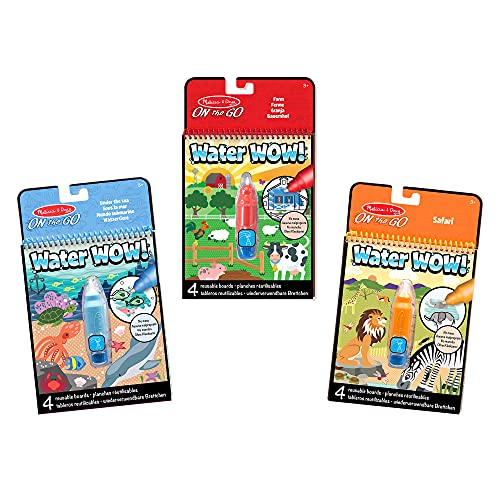 Melissa & Doug Water Wow Wassermalbuch 3er Pack | Bauernhof, Safari, Tiere | jeweils mit Spiralbindung und Wasserstift | je 4 Motivseiten | Stift auffüllbar | Für Kinder ab 3 Jahren Melissa & Doug Water Wow Wassermalbuch 3er Pack | Bauernhof, Safari, Tiere | jeweils mit Spiralbindung und Wasserstift | je 4 Motivseiten | Stift auffüllbar | Für Kinder ab 3 Jahren von Melissa & Doug
