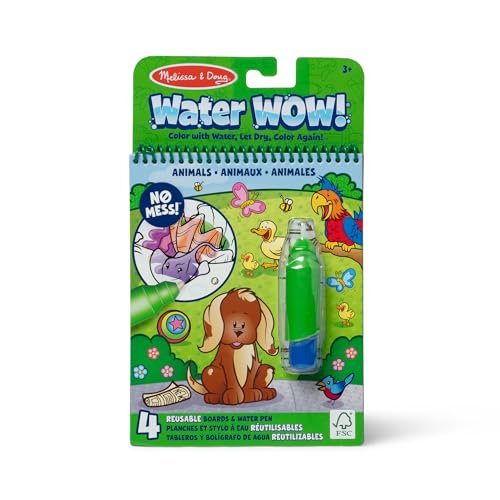 Melissa & Doug Water Wow Wassermalbuch Tiere mit Spiralbindung und Wasserstift | 4 Motivseiten | Stift auffüllbar | Für Kinder ab 3 Jahren - FSC zertifizierte Melissa & Doug Water Wow Wassermalbuch Tiere mit Spiralbindung und Wasserstift | 4 Motivseiten | Stift auffüllbar | Für Kinder ab 3 Jahren - FSC zertifizierte von Melissa & Doug