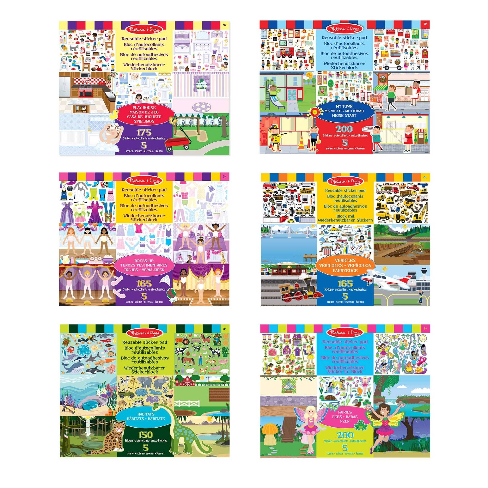 Melissa &  Doug Stickersets Wiederverwendbar, 6er-Pack von Melissa & Doug