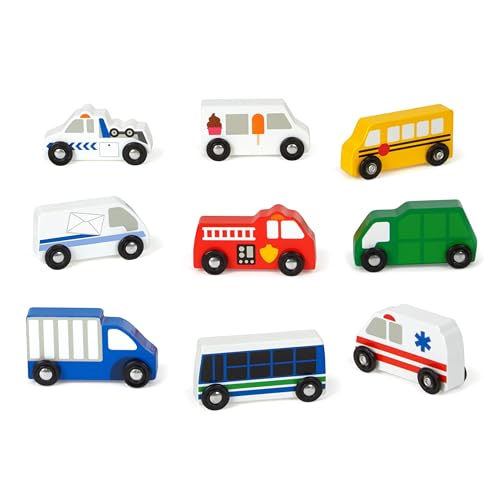 Melissa & Doug Wooden Town Vehicles Set by Melissa & Doug von Melissa & Doug