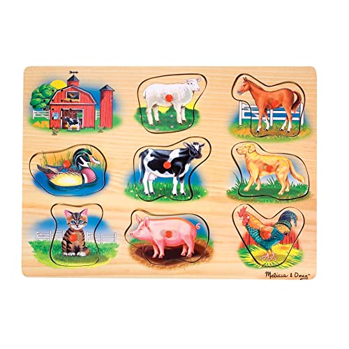 Melissa & Doug klassischer Bauernhof | Puzzles | Holz | 2+ | Geschenk für Jungen oder Mädchen von Melissa & Doug