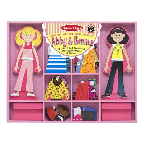 Melissa & Doug Magnetische Anziehpuppen aus Holz - Abby & Emma von Melissa & Doug