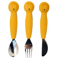 Kinderbesteck Set aus Silikon 3-teilig - Mr. Lion Kinderbesteck Set aus Silikon 3-teilig - Mr. Lion von TRIXIE