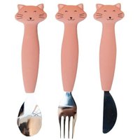 Kinderbesteck Set aus Silikon 3-teilig - Mrs. Cat Kinderbesteck Set aus Silikon 3-teilig - Mrs. Cat von TRIXIE