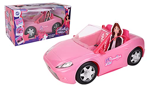 Melody City Melody - Cabriolet mit Einer Puppe Mannequin-Puppe - 126680A - Rosa - Kunststoff - Figurine - Puppe - Kinder Spielzeug - Geburtstag - Ab 3 Jahren von Melody City