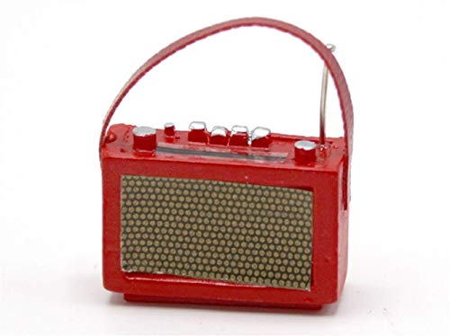 Melody Jane Puppenhaus 1960's Rot Transistor Radio Miniatur 1:12 Maßstab Zubehör von Melody Jane