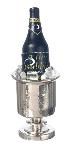 Farrow Industries NEU Puppenhaus Miniatur Pub Zubehör Champagner auf EIS in Silber Eimer 11138 von Melody Jane