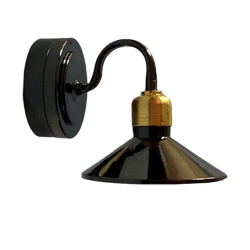 Melody Jane Dolls House Black Industrial Wall Sconce Light Miniature LED Battery Lighting von Melody Jane