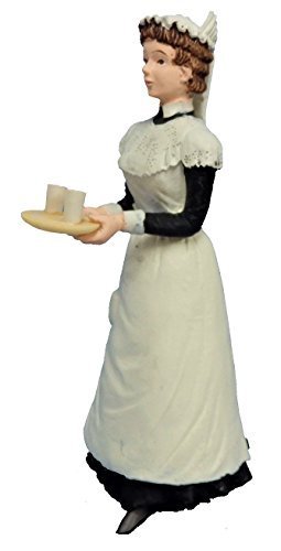 Melody Jane Puppen Haus Menschen Viktorianisch Maid mit Getränke auf Tablett Harzfigur von Melody Jane