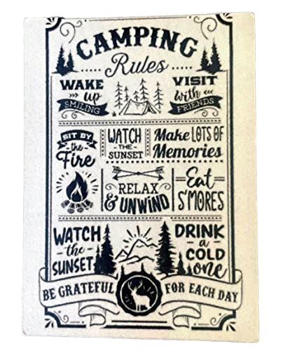 Melody Jane Puppen House Camping Rules Poster Miniatur Home Decor Zubehör Maßstab 1:12 von Melody Jane