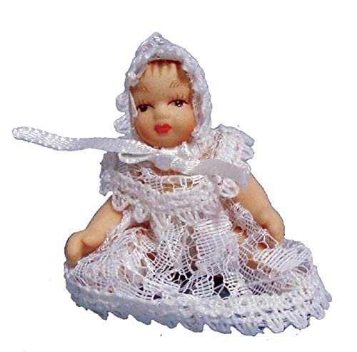 Melody Jane Puppenhäuser Viktorianisch Baby Weiß Spitze Miniatur Porzellan-Menschen von Melody Jane
