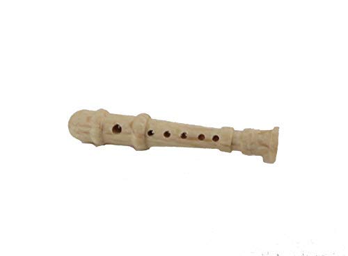 Melody Jane Puppenhaus Bare Holz Recorder Instrument Musik Zimmer Schule Zubehör 1:12 Maßstab von Melody Jane