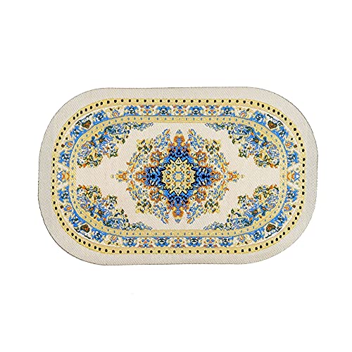 Melody Jane Puppenhaus Beige Blau Gewebt Teppich ohne Fransen Klein Oval Türkische Teppich Miniatur Melody Jane Puppenhaus Beige Blau Gewebt Teppich ohne Fransen Klein Oval Türkische Teppich Miniatur von Melody Jane