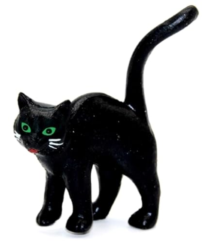 Melody Jane Puppenhaus Miniatur Tier Halloween Zubehör Schwarz Katze Stehend von Melody Jane