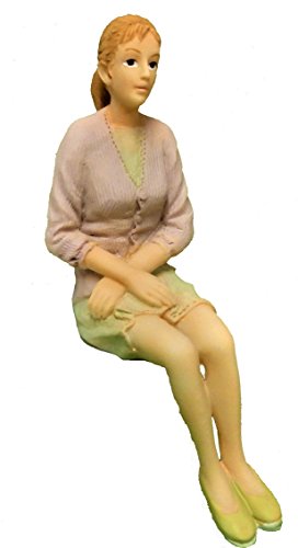 Melody Jane Puppenhaus Modern Sitzender Damen Pink Strickjacke 1:12 Menschen Harz Figuren von Melody Jane