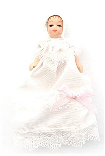 Melody Jane Puppenhaus Viktorianisch Baby in Taufe Abendkleid Miniatur Porzellan-Menschen von Melody Jane