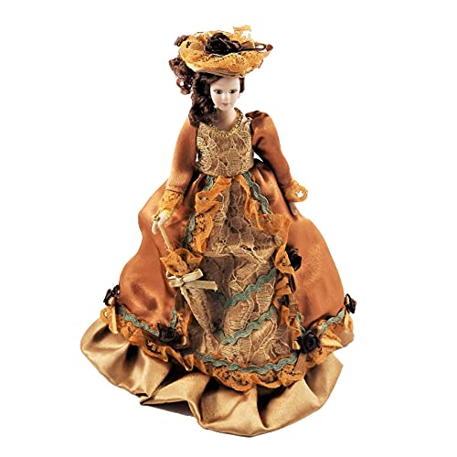 Melody Jane Puppenhaus Viktorianische Dame in Rostbraun Outfit Porzellan 1:12 Menschen von Melody Jane