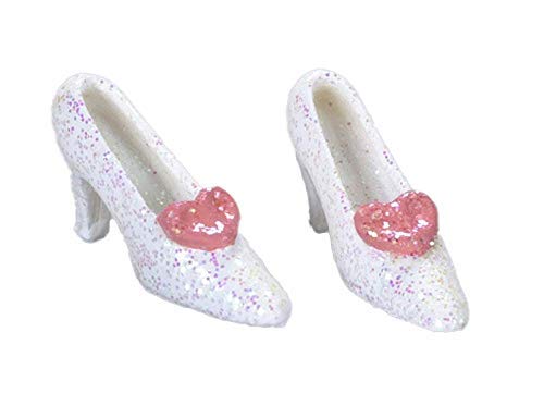 Melody Jane Puppenhaus Weiß Und Pink Glitter Schuhe Miniatur Schlafzimmer Bekleidung Zubehör von Melody Jane