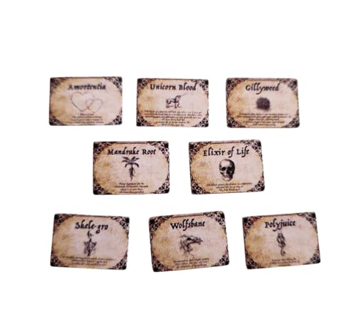 Puppenhaus Hexentrank Etiketten Magisches Elixier Brauen Schilder Halloween Zubehör Puppenhaus Hexentrank Etiketten Magisches Elixier Brauen Schilder Halloween Zubehör von Melody Jane