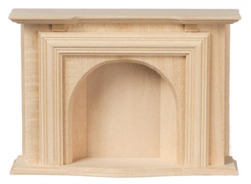 Puppenhaus unlackierter Kamin, blankes Holz, Maßstab 1:12, moderne Miniatur Puppenhaus unlackierter Kamin, blankes Holz, Maßstab 1:12, moderne Miniatur von Melody Jane