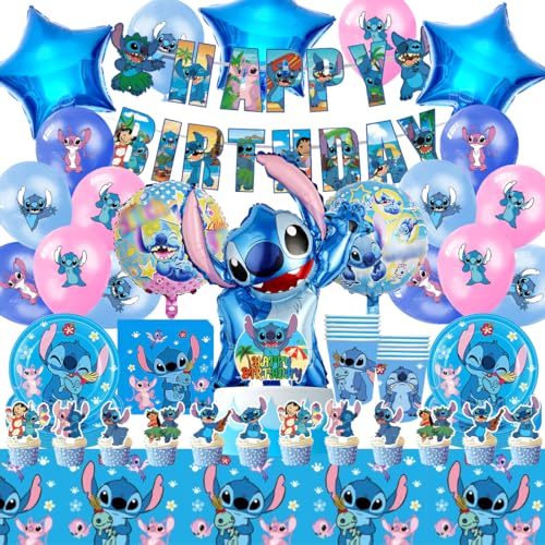 Geburtstagsdeko Jungen, Partygeschirr Kindergeburtstag, 76 Stück Geburtstag Deko Set mit Luftballons, Pappteller, Becher, Servietten, Banner, Tortendeko, Blau Geschirrset für Kinder Geburtstage Geburtstagsdeko Jungen, Partygeschirr Kindergeburtstag, 76 Stück Geburtstag Deko Set mit Luftballons, Pappteller, Becher, Servietten, Banner, Tortendeko, Blau Geschirrset für Kinder Geburtstage von Menelos