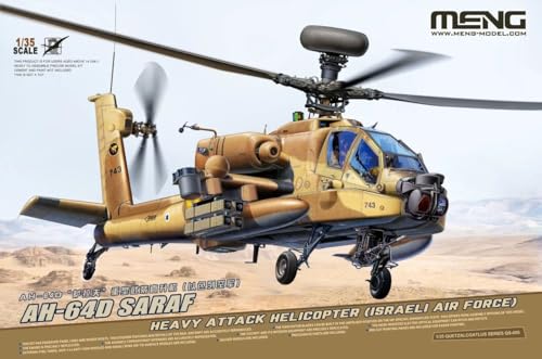 Meng Model 913921 1:35-Ah-64d Saraf Angriffshelikopter Israel Modellbausatz, Einheitsgröße C von Meng Model