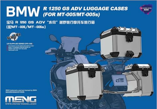 Meng Model 913945 1:9-BMW R 1250 Gs ADV Luggage (Pre-Colored) Modellbausatz, Einfarbig, Einheitsgröße C, M von Meng Model