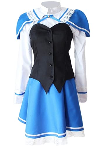 Anime Absolute Duo Cosplay Kouryou Academy Julie Cosplay Kostüm Uniformen Kleid (XX-Large, Blau) von MengXin