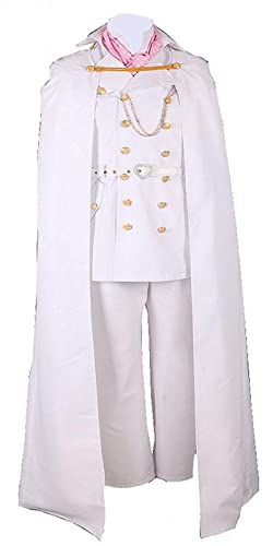 Anime Ao no Exorcist Mephisto Pheles Cosplay Kostüme Halloween Anzug (XXXL, L, Weiß) von MengXin