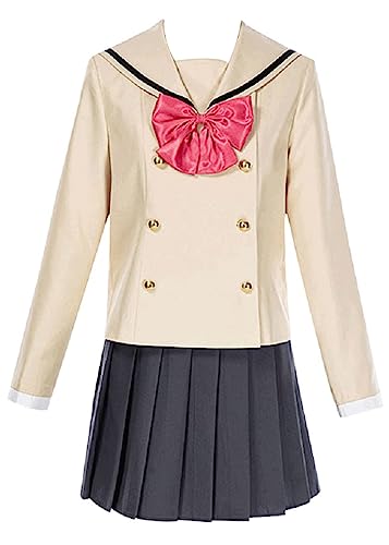 Anime Bocchi The Rock Ikuyo Kita Cosplay-Kostüm, JK, Uniform, Kleid, Damen, Mädchen, Halloween-Kleidung, personalisierbar (Grau, Größe M) von MengXin