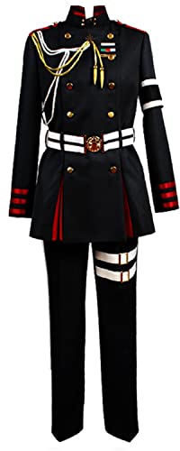 MengXin Anime Seraph of the End Guren Ichinose Militärkostüm, Cosplay-Kostüm, Uniform, Größe S, Schwarz von MengXin