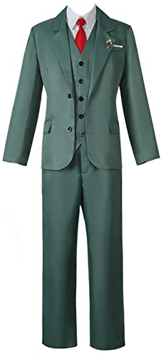 Anime Spy X Family Twilight Cosplay Kostüm Grün Anzug Shirt Komplettes Set Outfit Halloween (Customize, Green) von MengXin