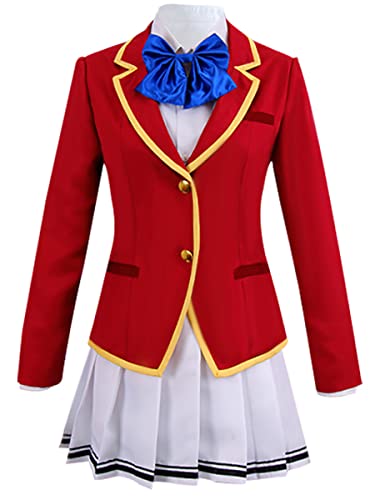 Classroom of the Elite Cos Horikita Suzune Cosplay Kostüm Kleid Halloween Anpassung (XL, Rot) von MengXin