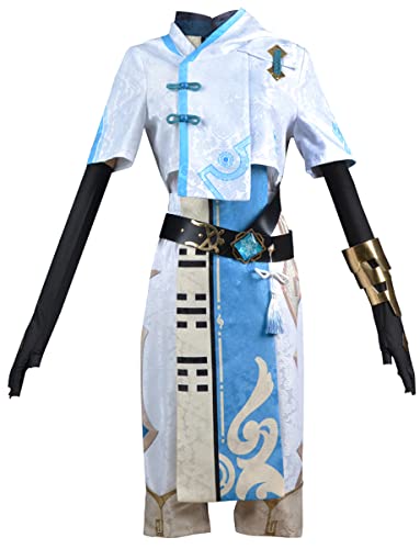 Game Genshin Impact Cosplay Anime Chongyun Cosplay Kostüm Uniform Outfit Halloween (Large) von MengXin