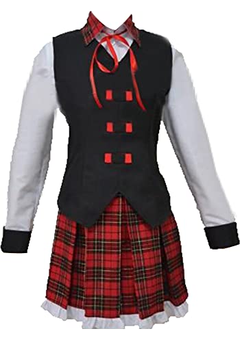 MengXin Anime Akame ga KILL! Chelsea Cosplay Kostüm Kleider Halloween Anpassen (X-Large, Rot) von MengXin