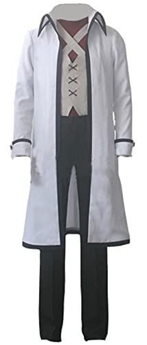 MengXin Anime Cos Fairy Tail Grau Fullbuster Cosplay Kostüm Halloween Anzug personalisierbar (S, Weiß) von MengXin