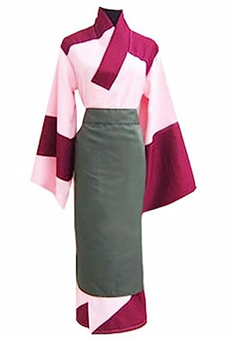 MengXin Anime Cos Inuyasha Sango Cosplay Kostüme Outfit Halloween Weihnachten Uniform Kimono Anpassen (Rot, X-Large) von MengXin