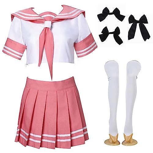 MengXin Anime Fate Apocrypha Rider Astolfo Cosplay-Kostüm, JK, Schuluniform, Matrosenanzug, Damen-Outfit, personalisierbar (Weiß, Größe XXL) von MengXin