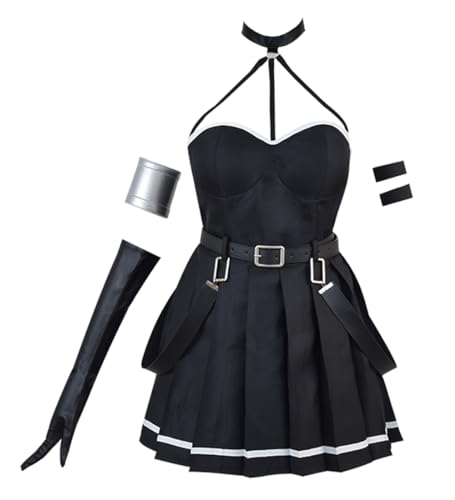 MengXin Anime Frieren: Beyond Journey's End Frieren Fern Cosplay-Kostüm, schwarzes Kleid, Uniform, personalisierbar (schwarz, groß) von MengXin