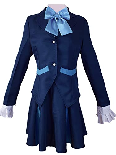 MengXin Anime Kiznaiver Sonozaki Noriko Cosplay Kostüm Halloween Weihnachten Party Kostüm JK Uniform Kleid (Maßgeschneidert, Blau) von MengXin