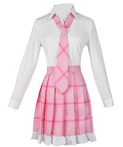 MengXin Anime Noragami, Kofuku Ebisu Cosplay Uniformen Kostüm Damen Matrosen JK Schuluniform Rock Outfits Karneval Anzüge (Rosa, XS) von MengXin