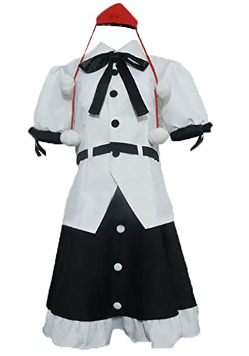 MengXin Anime Touhou Project Syameimaru Aya Shameimaru Cosplay Kostüm mit Hut Halloween (XS, Weiß) von MengXin