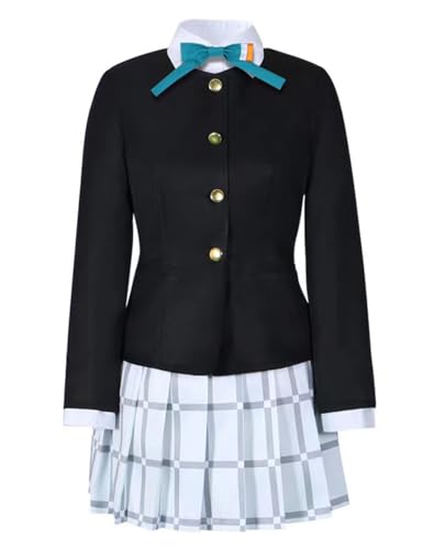 MengXin Love Live! Nijigasaki High School Idol Club Asaka Karin Cosplay-Kostüm, Schuluniform, personalisierbar (schwarz, groß) von MengXin