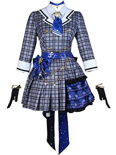 MengXin Virtual YouTuber VTuber Hololive Hoshimachi Hosimati Suisei Outfits Cosplay Kostüme Halloween Kleid (XXXL-Large, Blau) von MengXin