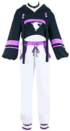 MengXin Vtuber Hololive Nekomata Okayu Cosplay Kostüm schöne tägliche Uniform Halloween Party Outfit (XX-Large, Weiß) von MengXin