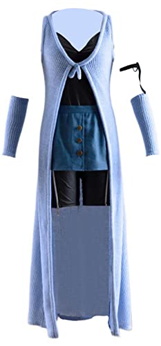 Rinoa Heartilly Cosplay Brand Costume Daily Suit Halloween Customize (Medium, Blue) von MengXin