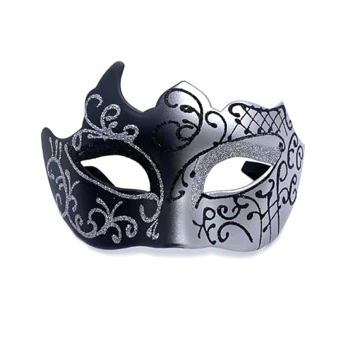 Retro bemalte Halbgesichtsmaske, Venedig-Maske, Halloween-Kostüm-Zubehör, Cosplay, Party-Requisiten für Damen und Herren von Meokro