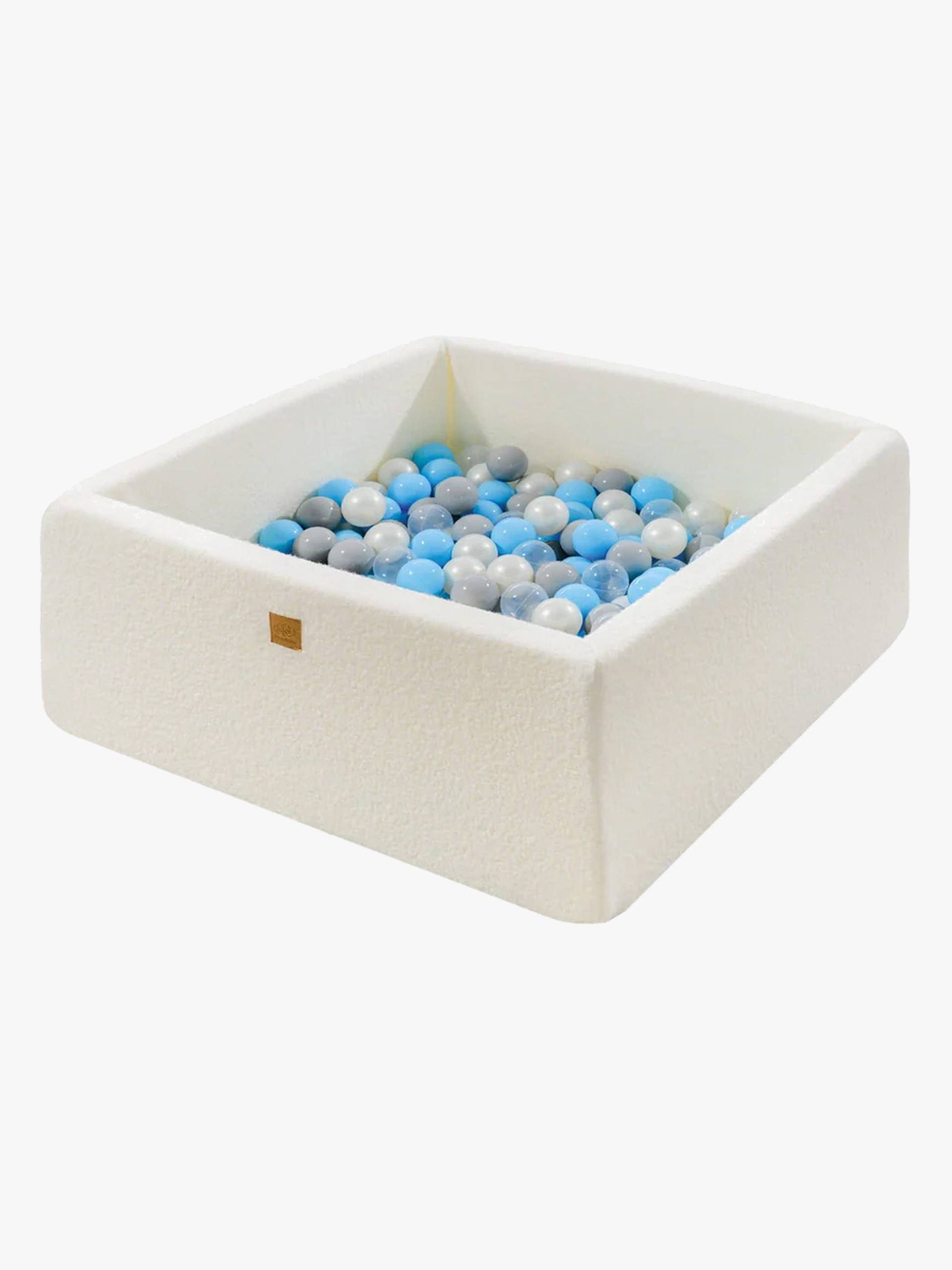 MeowBaby Boucle Square Bällebad, Baby Blue/Grey/White Pearl/Transparent MeowBaby Boucle Square Bällebad, Baby Blue/Grey/White Pearl/Transparent von MeowBaby