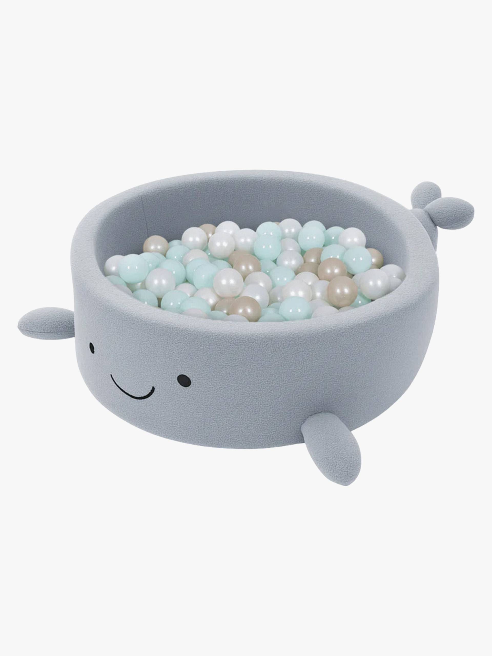 MeowBaby Boucle Whale Bällebad, Dusty Ice Blue MeowBaby Boucle Whale Bällebad, Dusty Ice Blue von MeowBaby
